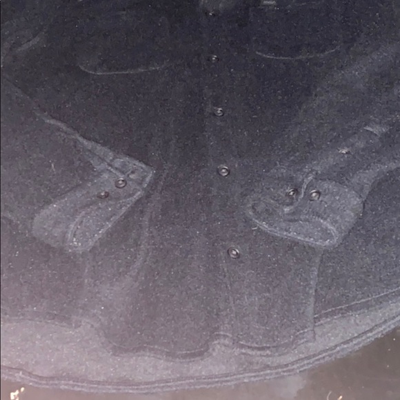 Black Soft Cloth Button up Jacket - Picture 5 of 5